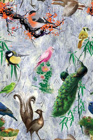 鸟印花华亿平台图片