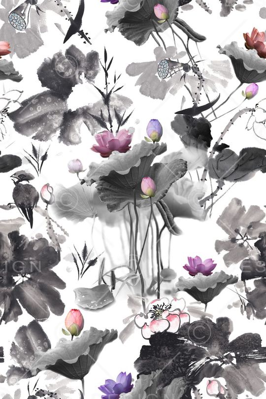 花卉印花华亿平台图片