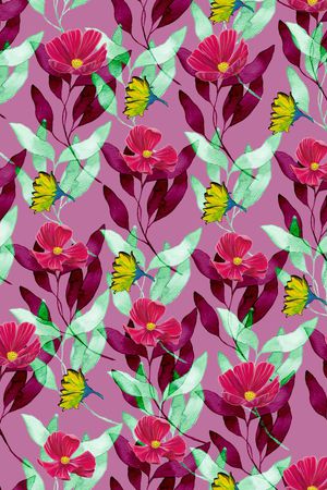 花卉印花华亿平台图片