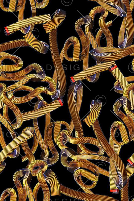 波浪条纹印花华亿平台图片