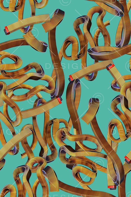 波浪条纹印花华亿平台图片