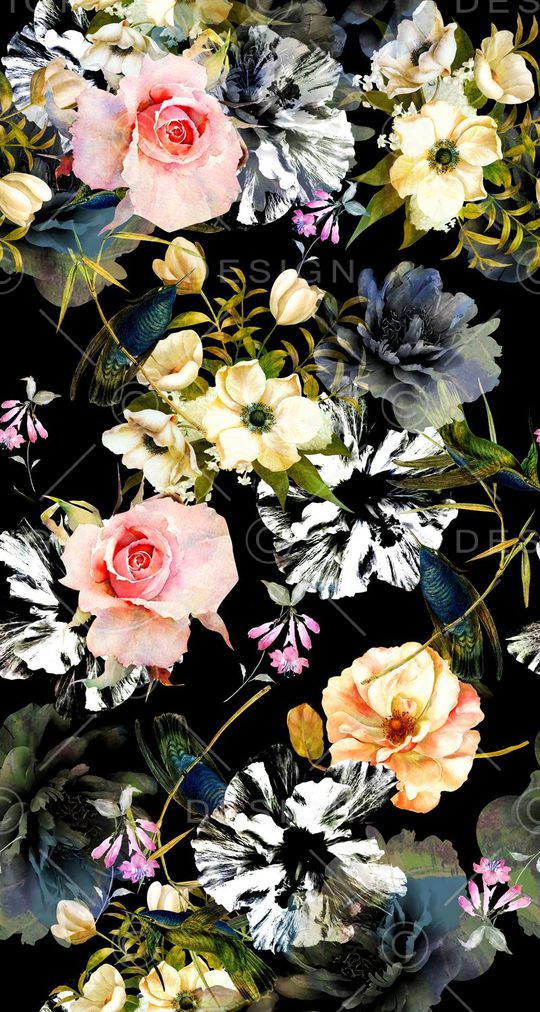 花卉印花华亿平台图片