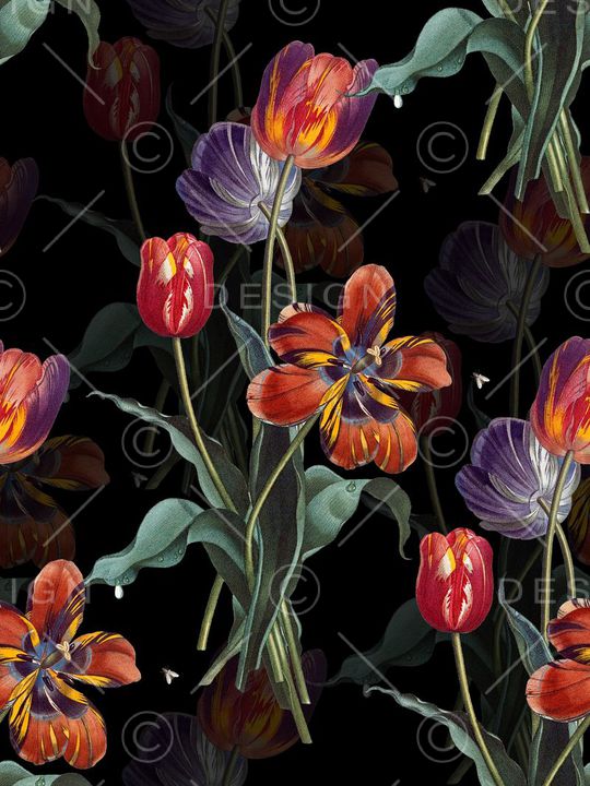 花卉印花华亿平台图片