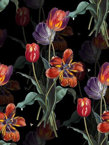 花卉印花华亿平台图片