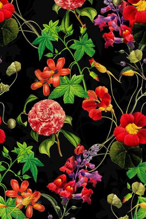 复古古典欧式花卉印花华亿平台图片