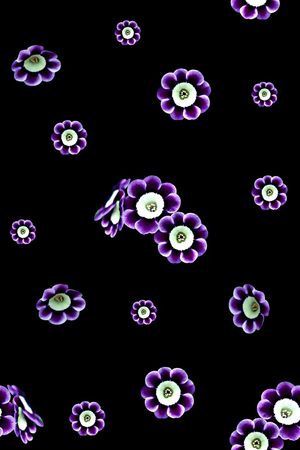 抽象手绘满版花卉印花华亿平台图片