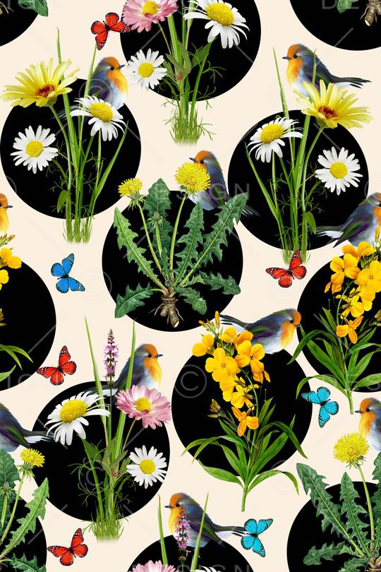 花鸟印花华亿平台图片