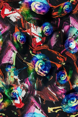 抽象印花华亿平台图片