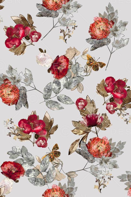 装饰花卉印花华亿平台图片