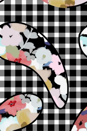 格子印花华亿平台图片