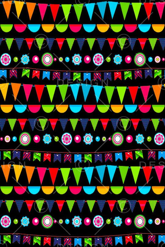 水彩几何印花华亿平台图片