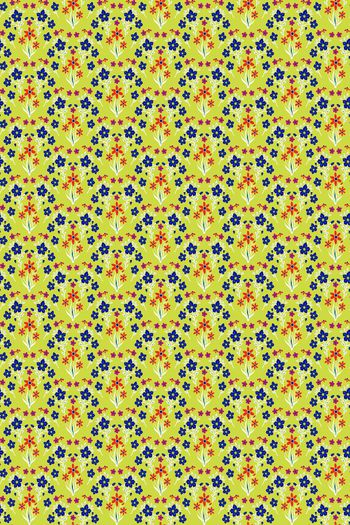 677011-清新田园小碎花 黄底