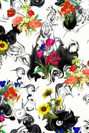 花卉印花华亿平台图片