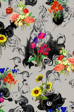 花卉印花华亿平台图片