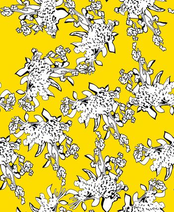 677106-抽象花卉剪影传统华亿平台1