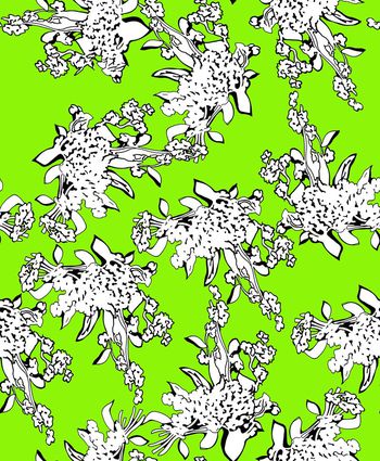 677107-抽象花卉剪影传统华亿平台2