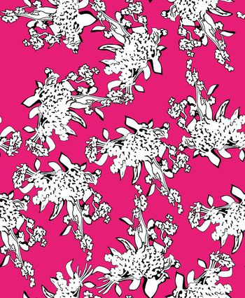 677109-抽象花卉剪影传统华亿平台4