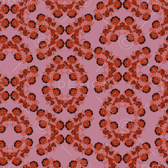 卷草纹印花华亿平台图片