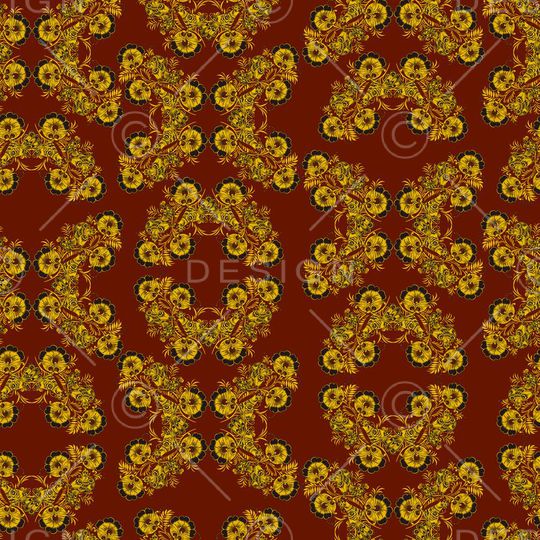 卷草纹印花华亿平台图片