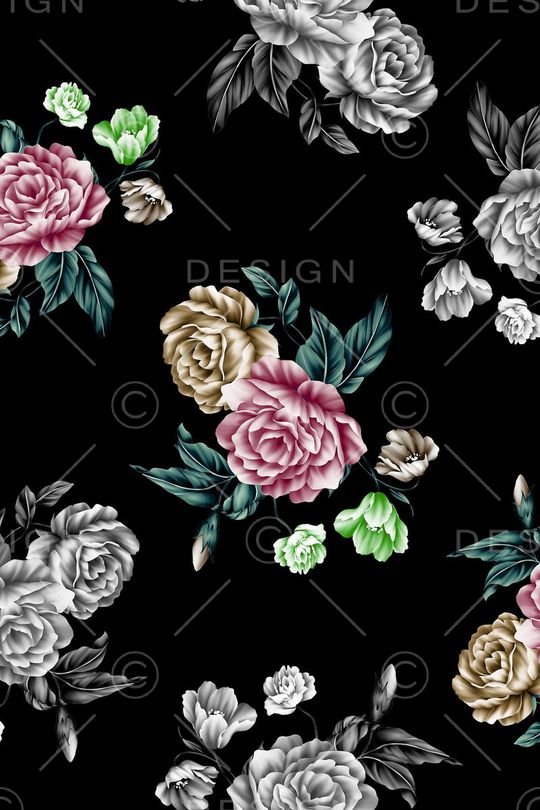 牡丹印花华亿平台图片