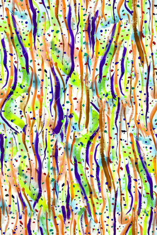 手绘线条印花华亿平台图片