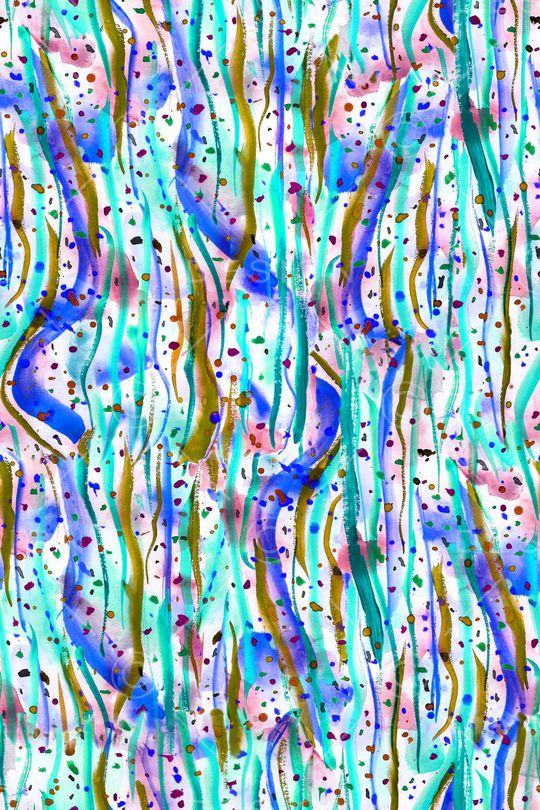 手绘线条印花华亿平台图片