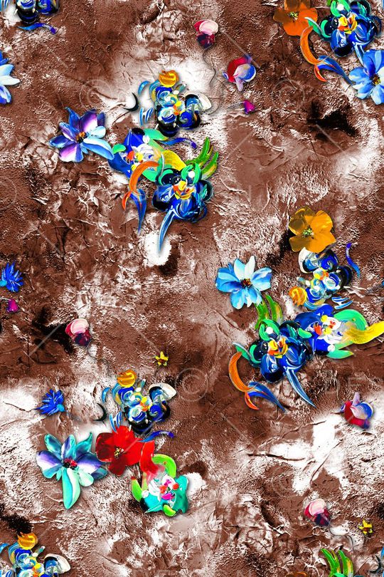 花卉印花华亿平台图片