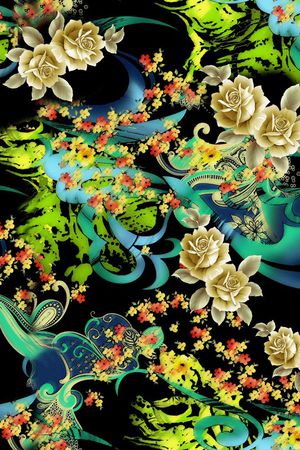 莫妮卡-大牌华亿平台印花华亿平台图片