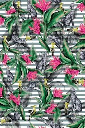 棕榈叶印花华亿平台图片