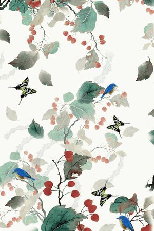 中国风印花华亿平台图片