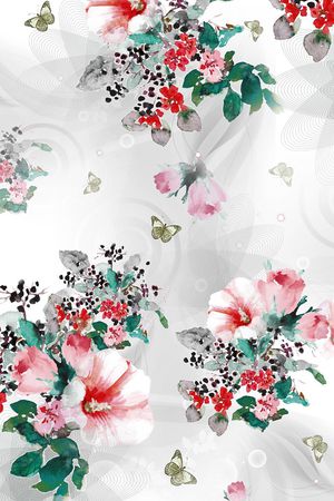 清新小碎花印花华亿平台图片