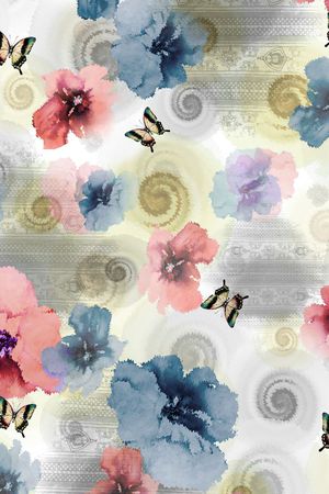 花卉印花华亿平台图片