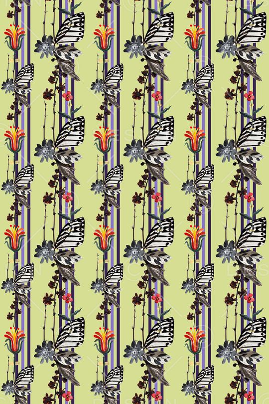 几何线条印花华亿平台图片