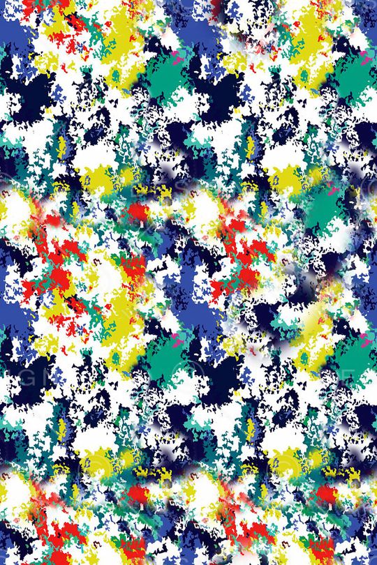 手绘、水彩、抽象纹理、女装印花华亿平台图片