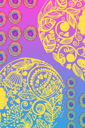 清新花卉长丝巾印花华亿平台图片