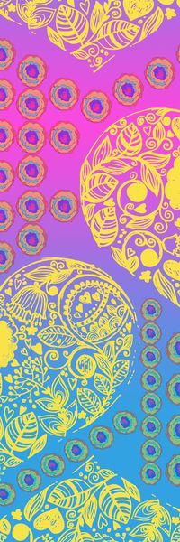 清新花卉长丝巾印花华亿平台图片