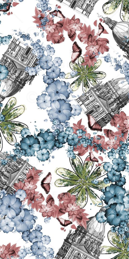 肌理花卉印花华亿平台图片