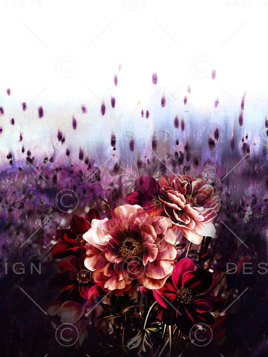 花卉印花华亿平台图片