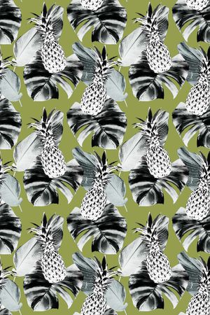 棕榈叶印花华亿平台图片