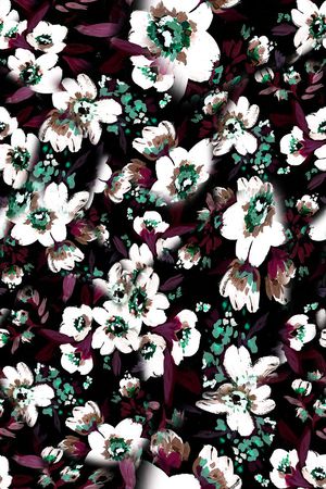 花卉印花华亿平台图片