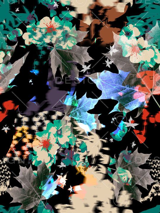 花卉印花华亿平台图片