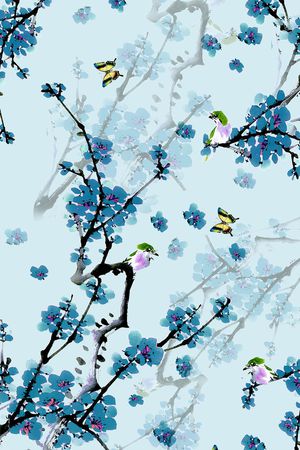 中国风印花华亿平台图片