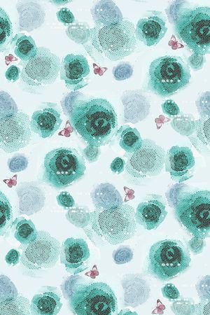 抽象花卉印花华亿平台图片