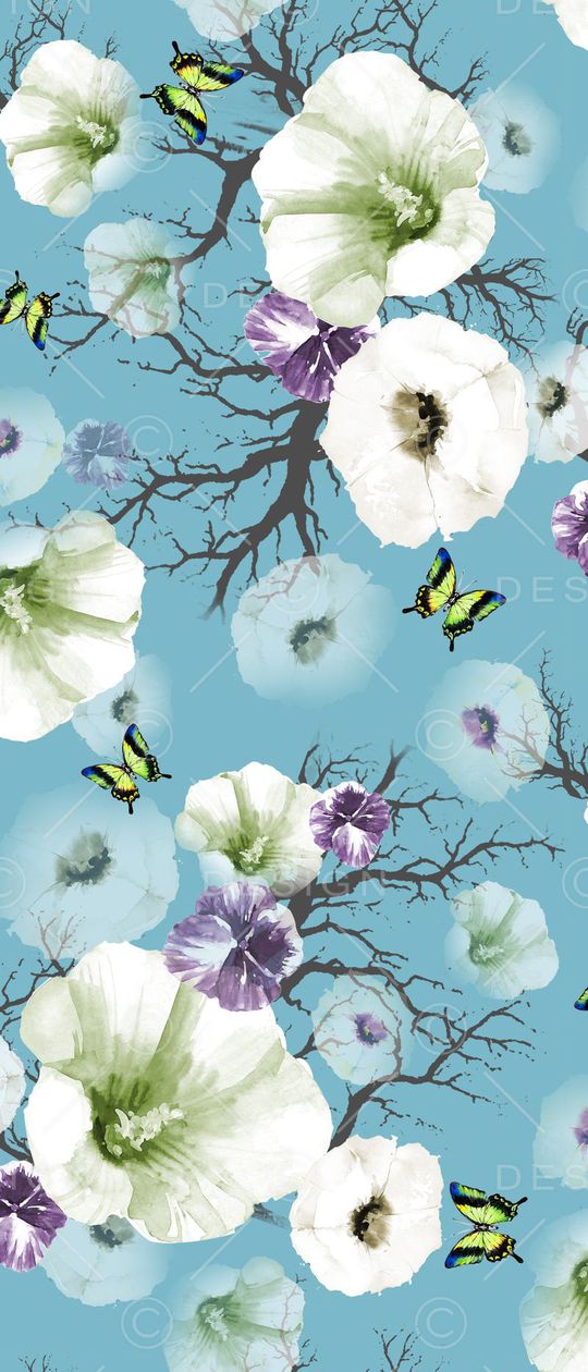 抽象花卉印花华亿平台图片