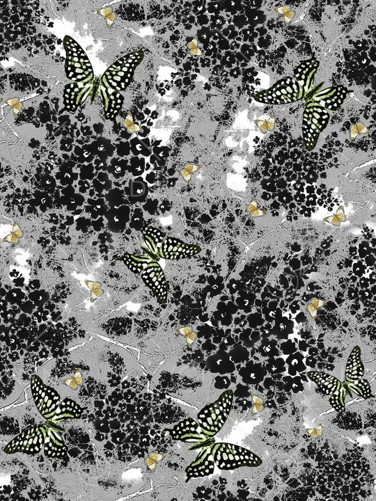 抽象花卉印花华亿平台图片