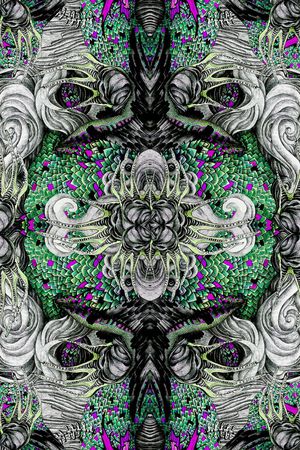 复古抽象印花华亿平台图片