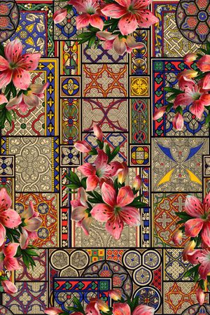 宫廷风印花华亿平台图片