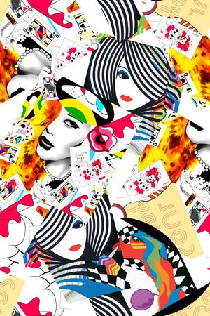 人物印花华亿平台图片