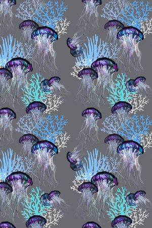 海洋生物印花华亿平台图片