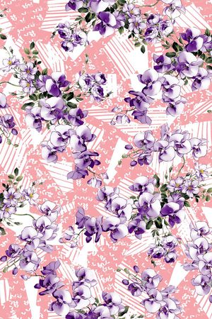 花卉印花华亿平台图片